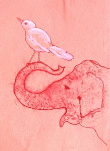 Éléphant et oiseau fantaisistes - Santhosh ch
