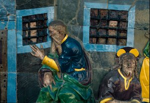 Les Sept Œuvres de Miséricorde, visiter les prisonniers - Santi Buglioni