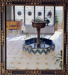 La fontaine sous la véranda