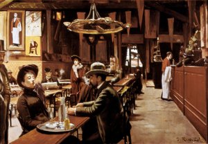Intérieur de café à Montmartre, Paris