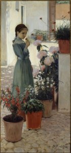 Fleurs. La fille avec l