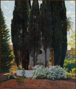 La fontaine des cyprès - Santiago Rusiñol