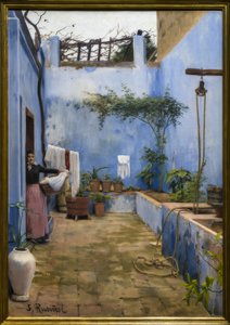Le patio bleu - Santiago Rusiñol