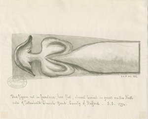 Église de Tettenhall - Couvercle de tombe : tracé - Sarah Clifford Fernyhough