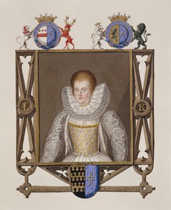 Portrait de Lettice Knollys (c.1541-1634) Fille de Sir Francis Knollys, des Mémoires de la Cour de la Reine Elizabeth, publié en 1825