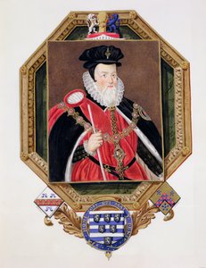 Portrait de William Cecil (1520-98) 1er Baron Burghley de Mémoires de la Cour de la Reine Elizabeth, d