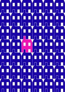 Blue Paper House_Large, 2020 (numérique) - Sarah Evans