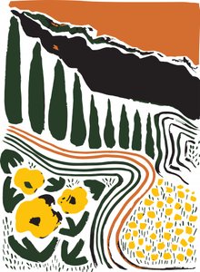 Paysage de cyprès de Toscane