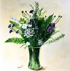 Lotties flowers, 2023 (acrylique sur panneau) - Sarah Thompson Engels