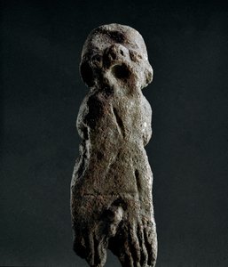 Culture nuragique (nuraghi) sarde : statuette votive en terre cuite du temple d