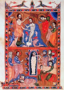 Baptême de Jésus et la résurrection de Lazare, 1336
