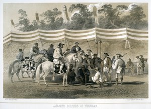 Soldats japonais à Yukuhama, Japon, vers 1845