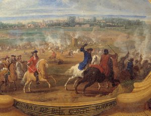 Les actions du prince Louis II de Bourbon Condé, connu sous le nom de Grand Condé, Bataille de Brie-Comte-Robert (détail) - Sauveur Le Conte