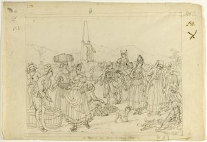 Scène de marché