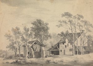 Habitation sur une rive - Sawrey Gilpin
