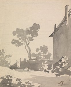 Vue du jardin depuis le côté d