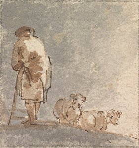 Berger avec moutons - Sawrey Gilpin