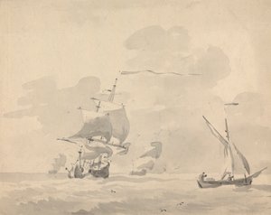 Navires en mer - Sawrey Gilpin