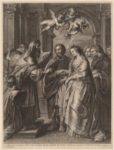Le Mariage de la Vierge - Schelte Adams Bolswert after Sir Peter Paul Rubens
