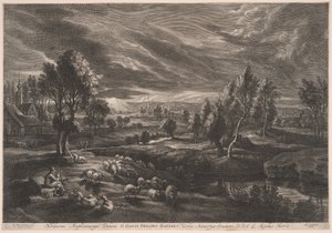 Paysage avec moutons, de Les Petits Paysages - Schelte Adamsz. Bolswert