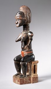 Figure féminine assise Baule - School African