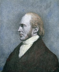 Aaron Burr (gravure en couleur) - School American