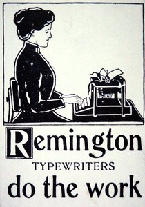 Publicité pour les machines à écrire Remington