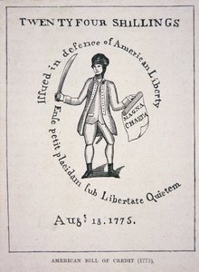 Billet de crédit américain pour vingt-quatre shillings
