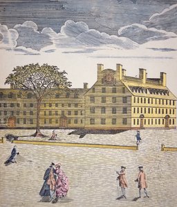 Harvard College, Cambridge, Massachusetts vers 1740 - School American