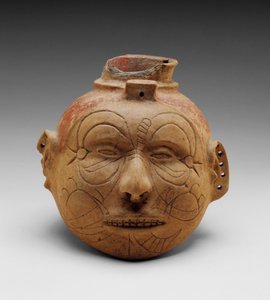 Vase effigie de tête - School American