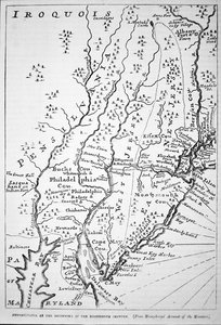 Carte de la Pennsylvanie au début du XVIIIe siècle, d