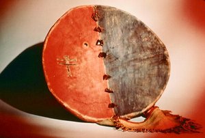 Bouclier de guerre, tribu Sioux - School American