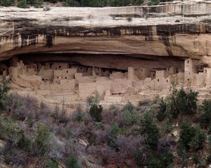 Vue du site du palais de la Falaise (1993, Photographie) - School Anasazi