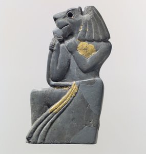 Fragment de plaque : figure agenouillée à tête de lion, vers le XVIIIe siècle av. J.-C. - School Anatolian
