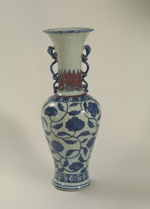 Vase Ming bleu et blanc