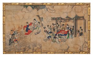 Une des vingt-quatre scènes du Rêve du pavillon rouge - School Chinese