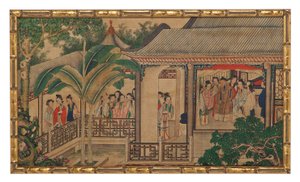 Une des vingt-quatre scènes du Rêve dans le pavillon rouge - School Chinese