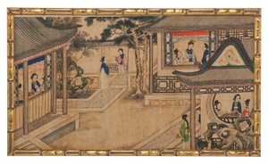Une des vingt-quatre scènes du Rêve dans le pavillon rouge - School Chinese
