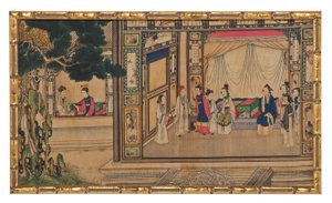 Une des vingt-quatre scènes du Rêve du pavillon rouge - School Chinese