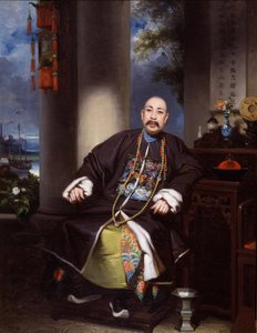 Portrait de Mouqua, Lamqua, vers 1840 (huile sur toile) - School Chinese