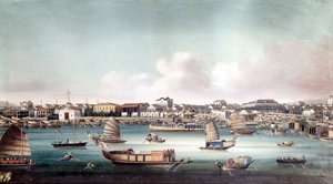 Le port de Canton (Chine) vers le milieu du 19ème siècle.