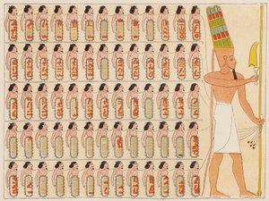 Pharaon égyptien ancien Shoshenq I menant son armée