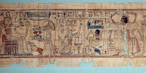 Antiquité égyptienne : détail du papyrus mythologique de Neskapashouty, scribe comptable des grains du grenier d
