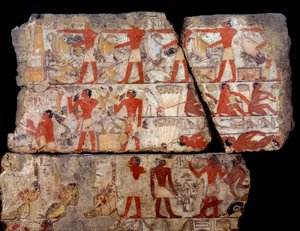 Antiquité égyptienne : peinture de la mastaba de Metchetchi - School Egyptian