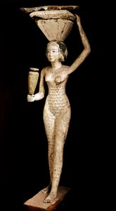 Antiquité égyptienne : sculpture en bois de porteurs d