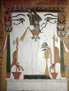 Louxor, Thèbes : Deir El Medineh, village et nécropole des artisans. Tombe de Sennedjem : Le dieu Osiris, symbole de la renaissance spirituelle d