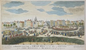 Vue en perspective de Tower Hill et du lieu d
