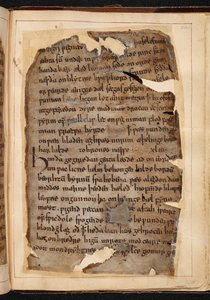 Une page de Beowulf des folios parfois appelés 