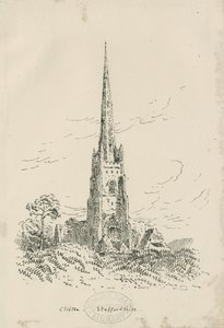 Église de Clifton Campville (lithographie) - School English