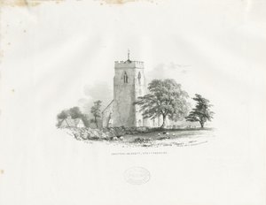 Église de Drayton Bassett (lithographie) - School English